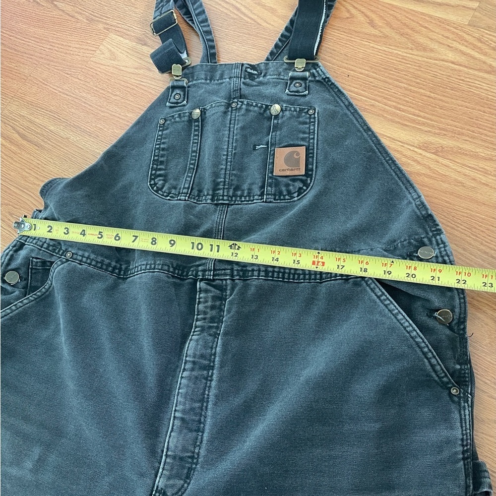 COPY - Carhartt gray bibs double knee duck canvas size 40x30